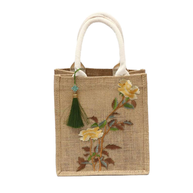 Burlap Vintage Handbag